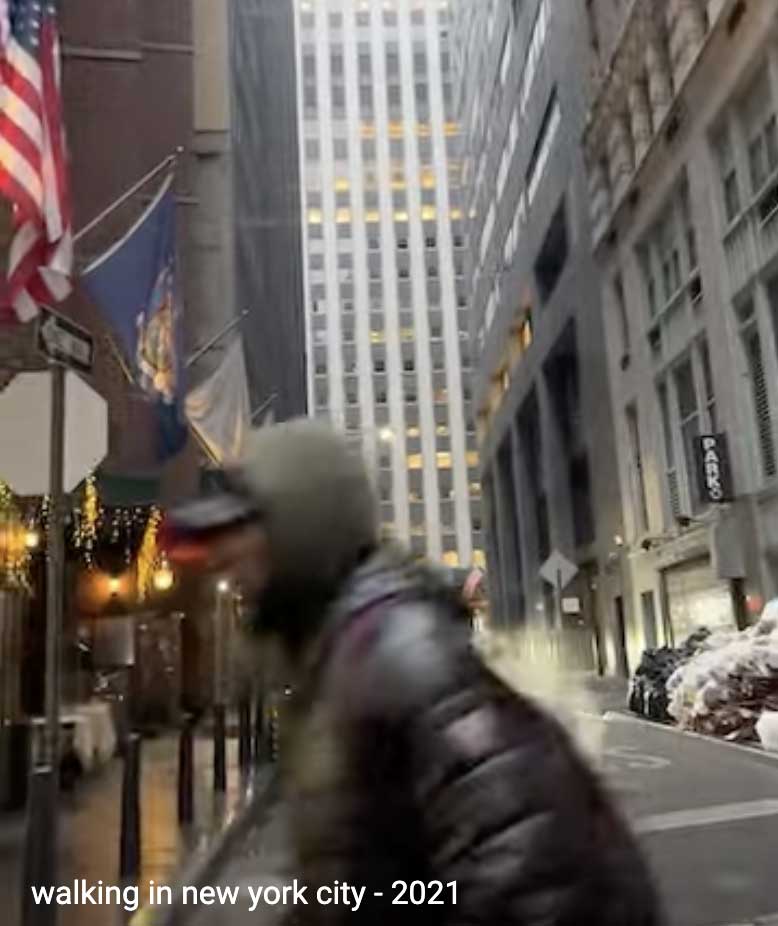 walking in new york city